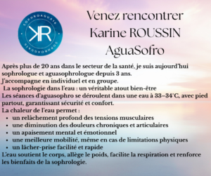 Venez rencontrer Karine ROUSSIN AguaSofro (1)
